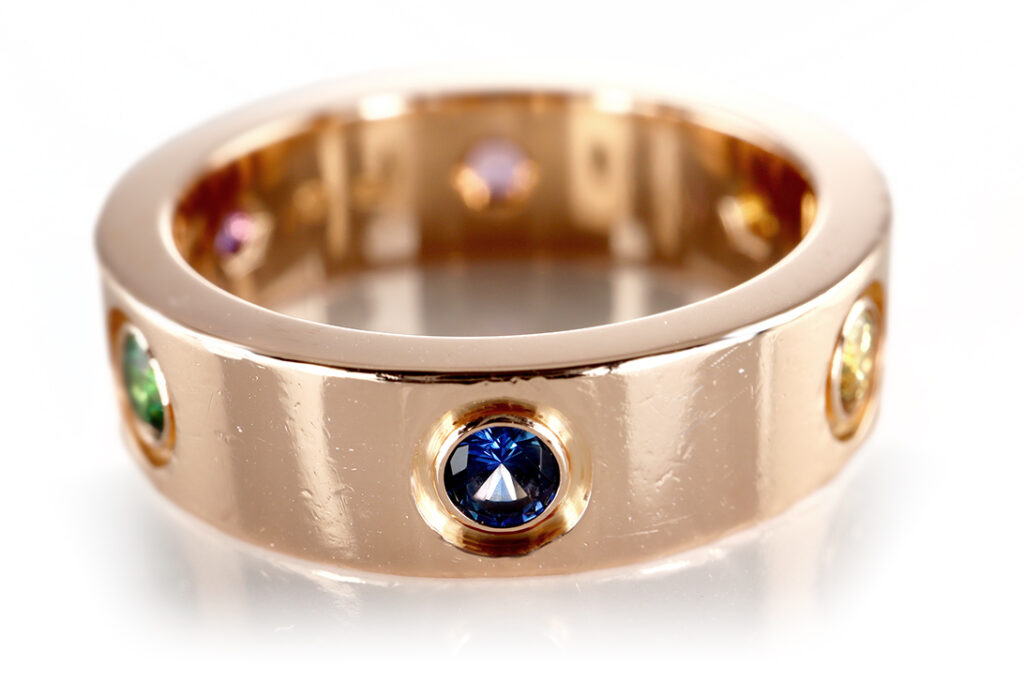 Cartier Ring Love Multicolor Saphir Amethyst 750 Rosegold Gr 53 [BRORS 20308]