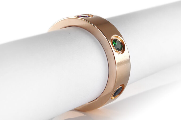 Cartier Ring Love Multicolor Saphir Amethyst 750 Rosegold Gr 53 [BRORS 20308]