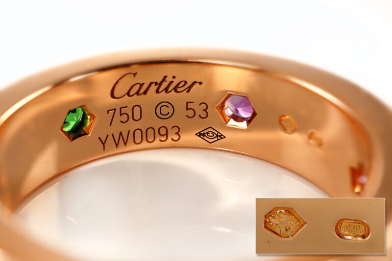 Cartier Ring Love Multicolor Saphir Amethyst 750 Rosegold Gr 53 [BRORS 20308]
