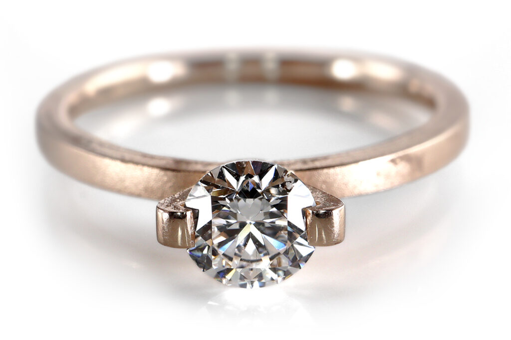Niessing Ring Princess 1 Brillant River / VVS 0,51 ct 750 Rosegold [BRORS 20311]
