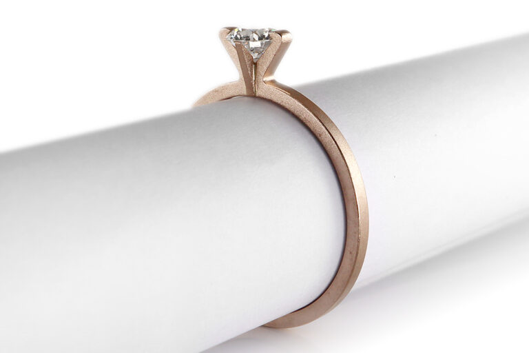 Niessing Ring Princess 1 Brillant River / VVS 0,3 ct 750 Rosewood [BRORS 20318]