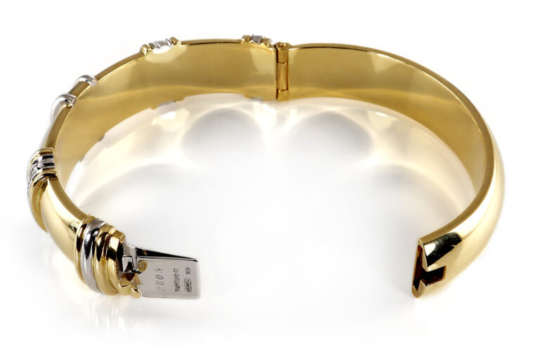 Armreif WEMPE 15 Brillanten ca 1,15 ct TW/VS-VVS 750 Gelbgold IGI [BRORS 20330]
