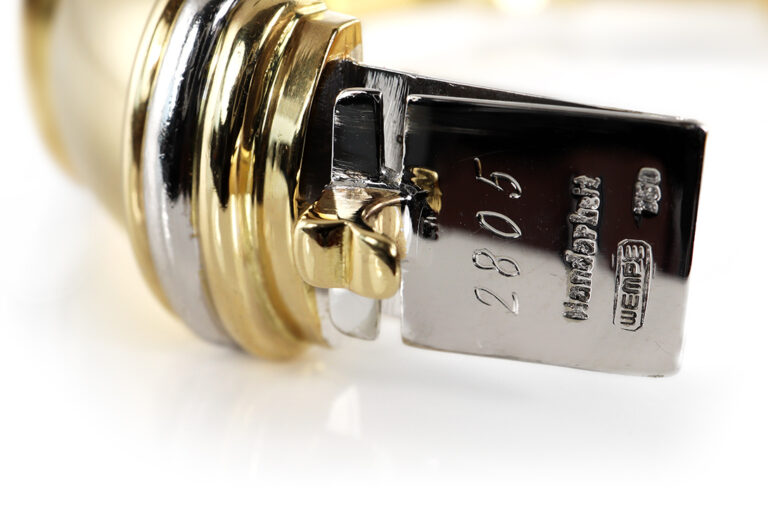 Armreif WEMPE 15 Brillanten ca 1,15 ct TW/VS-VVS 750 Gelbgold IGI [BRORS 20330]