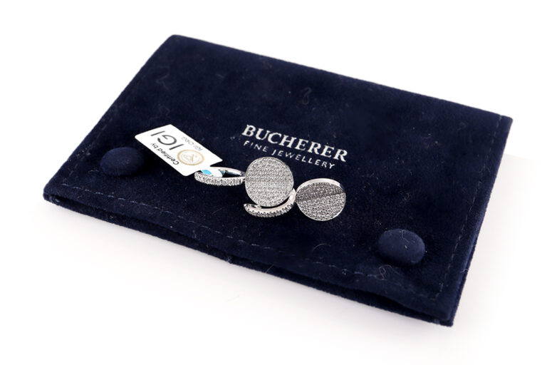 Ohrringe Bucherer "B Dimension" 178 Brillanten 750 Gold IGI [BRORS 20331]