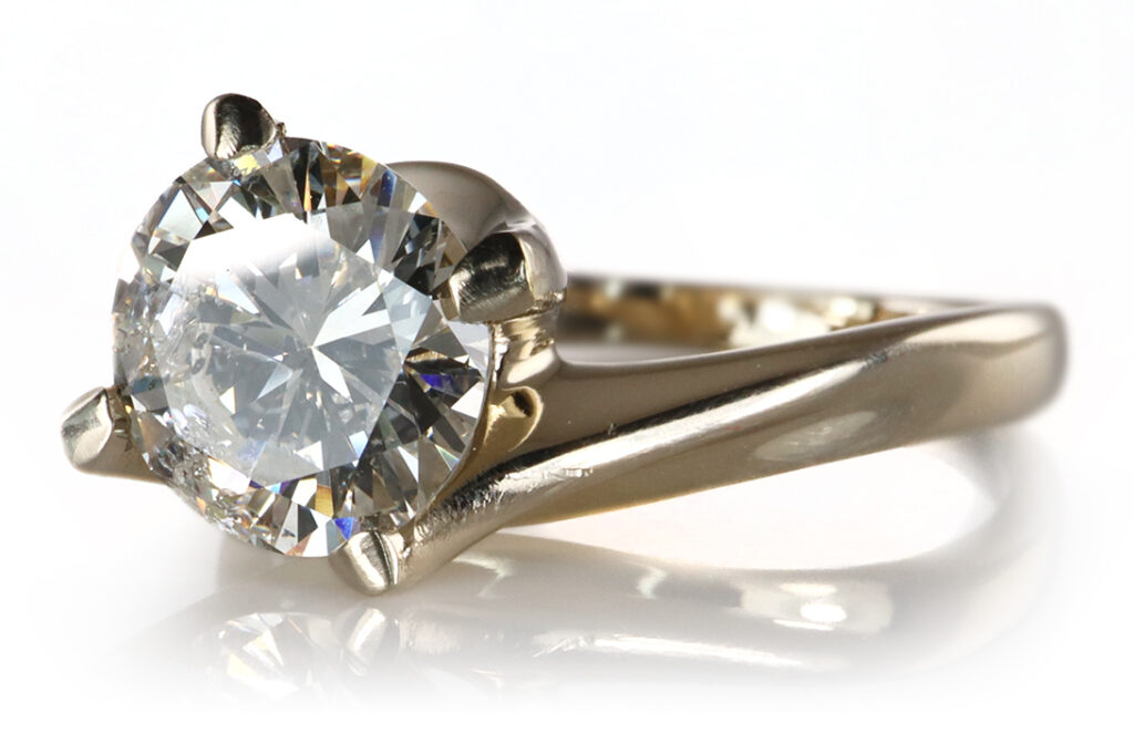Ring 1 Brillant 1,69 ct J/P1 750 Gelbgold DPL Gutachten Gr.54 [BRORS 20341]