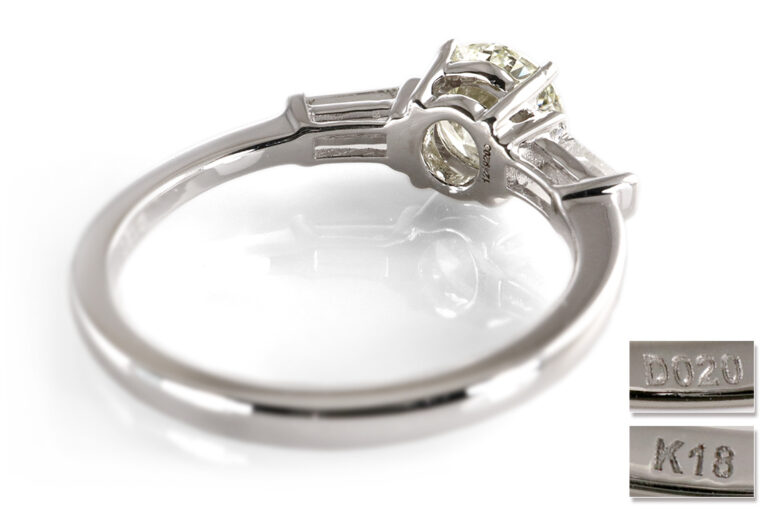 Ring Einkaräter Brillant 1,0 ct 750 Weißgold DPL Gutachten Gr. 54 [BRORS 20342]