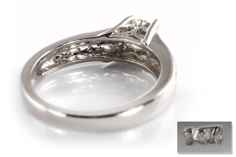 Ring 33 Brillanten insg ca 0,99 ct 585 Gold DPL Gutachten Gr. 54 [BRORS 20343]