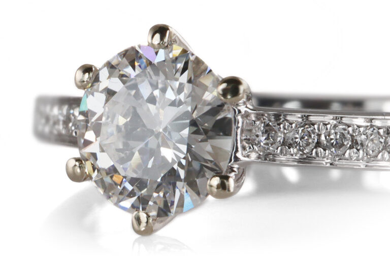 Ring 1 Brillant 0,46 ct RIVER/VS2 750 Weißgold DPL Gutachten Gr 54 [BRORS 20345]