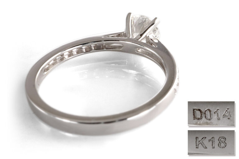 Ring Brillant 0,66 ct TW/P1+ 20 Brillanten 750 IGI Gutachten Gr.54 [BRORS 20347]