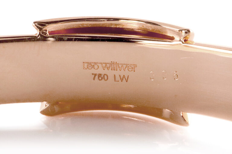 Armspange Leo Wittwer Brillant schwarze Kaltemaille 750 Rosegold [BRORS 20362]