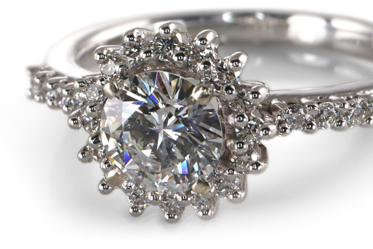 Ring 1 Brillant 0,56 ct RIVER/SI1 750 Weißgold IGI Gutachten Gr 53 [BRORS 20382]