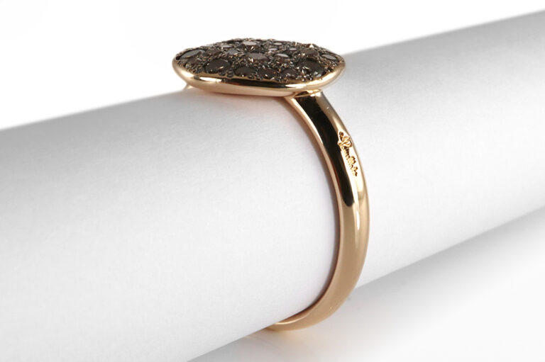 Ring Pomellato Sabbia braune Brillanten 0,7 ct. 750 Rosegold Gr 58 [BRORS 20386]