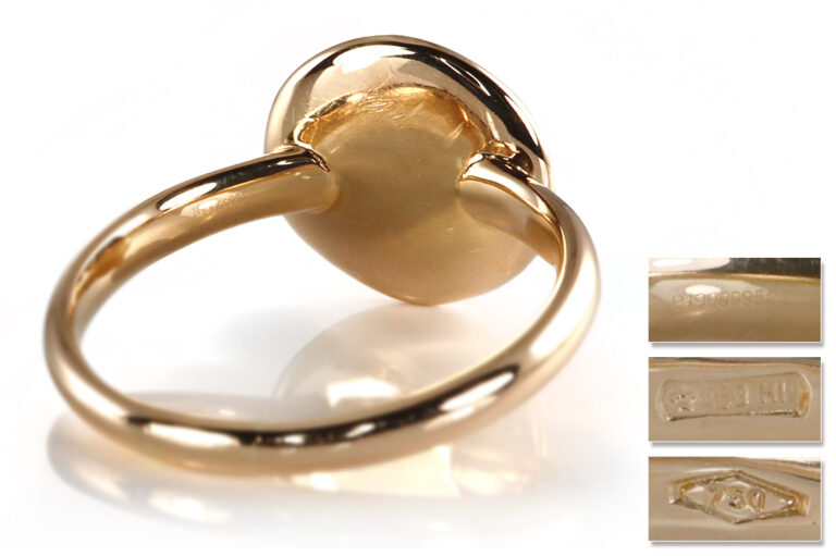 Ring Pomellato Sabbia braune Brillanten 0,7 ct. 750 Rosegold Gr 58 [BRORS 20386]