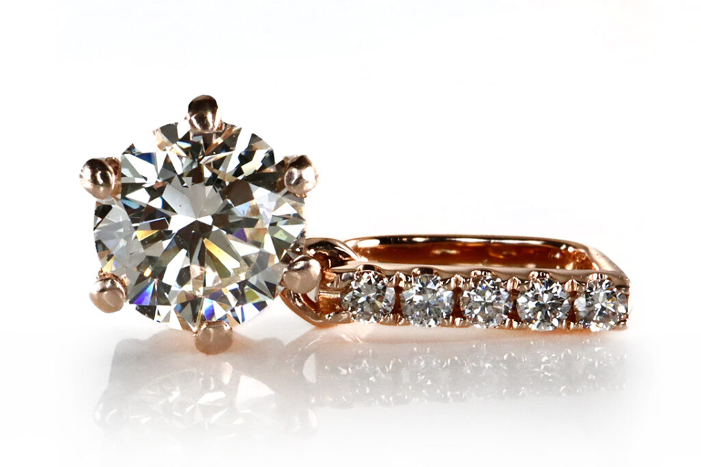 Zierlicher Anhänger 1 Brillant 0,35 ct G/VS2 585 Rosegold DPL [BRORS 20388]