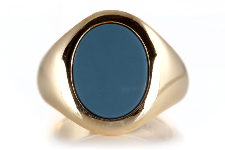 Ring Schubart 1 Lagen Achat 750 Rotgold Gr. 62 [BRORS 20397]