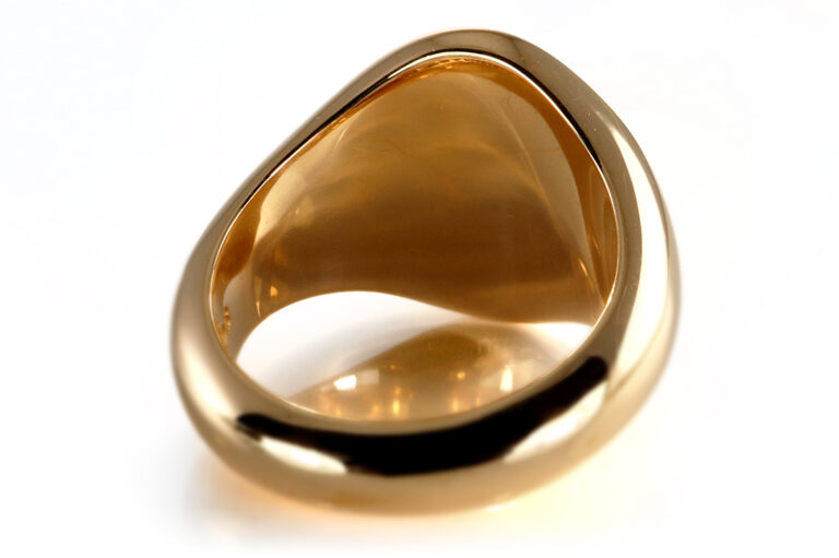 Ring Schubart 1 Lagen Achat 750 Rotgold Gr. 62 [BRORS 20397]