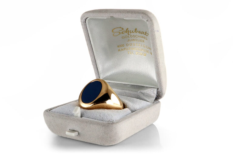 Ring Schubart 1 Lagen Achat 750 Rotgold Gr. 62 [BRORS 20397]