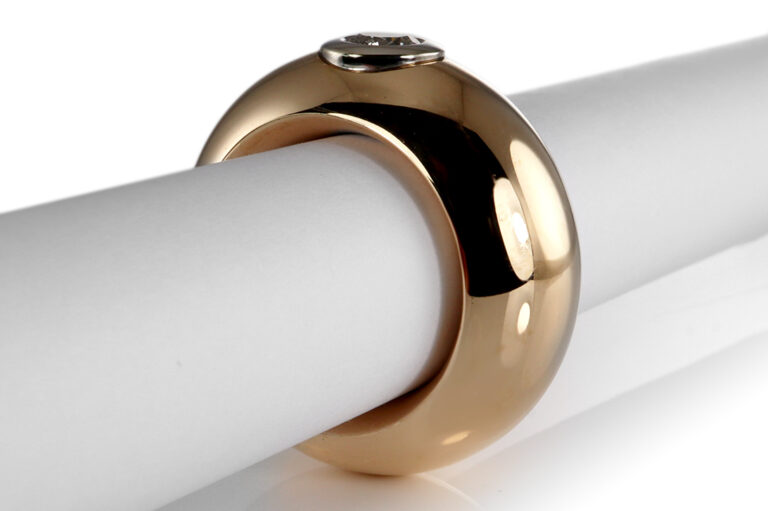 Schubart Ring 1 Brillant 0,55 ct I/VS 2 750 Gelbgold Platin DPL [BRORS 20399]