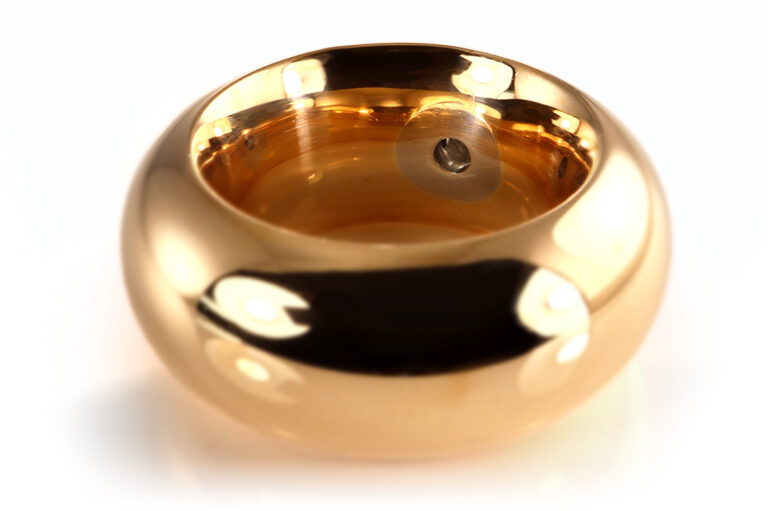 Schubart Ring 1 Brillant 0,55 ct I/VS 2 750 Gelbgold Platin DPL [BRORS 20399]