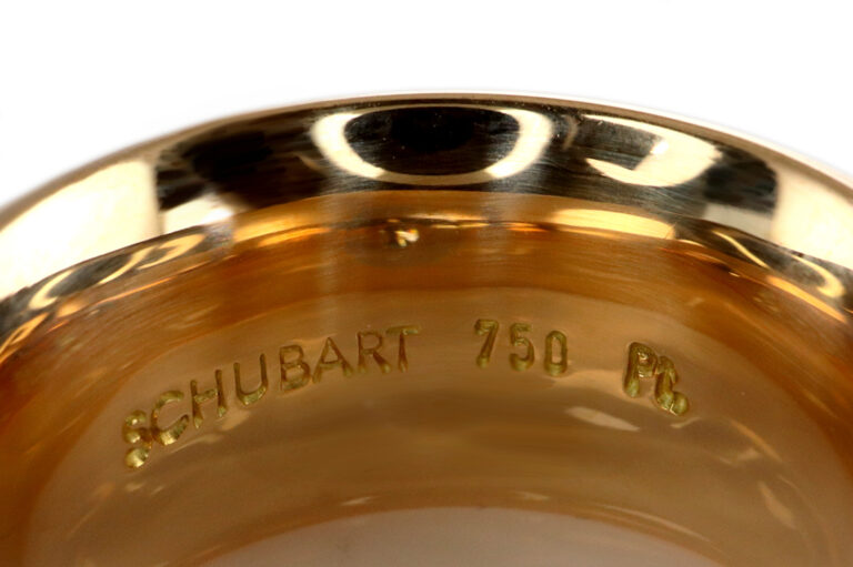 Schubart Ring 1 Brillant 0,55 ct I/VS 2 750 Gelbgold Platin DPL [BRORS 20399]