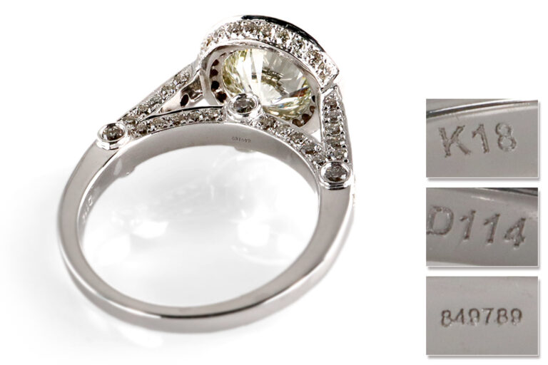 Ring 1 Brillant 2,005 ct I/VVS2 750 Weißgold Gutachten Gr 54 [BRORS 20402]