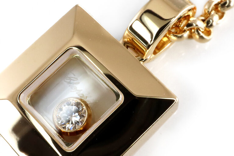 Chopard Anhänger Kette Happy Diamonds *Einer* Brillant 750 Gold [BRORS 20403]