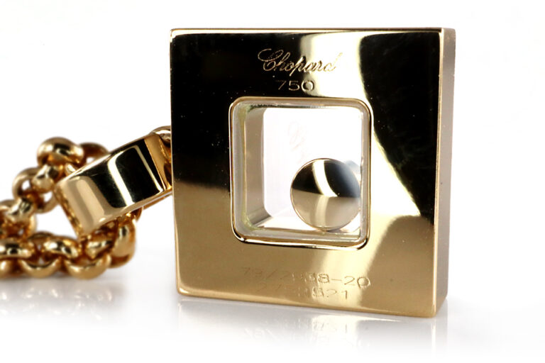 Chopard Anhänger Kette Happy Diamonds *Einer* Brillant 750 Gold [BRORS 20403]