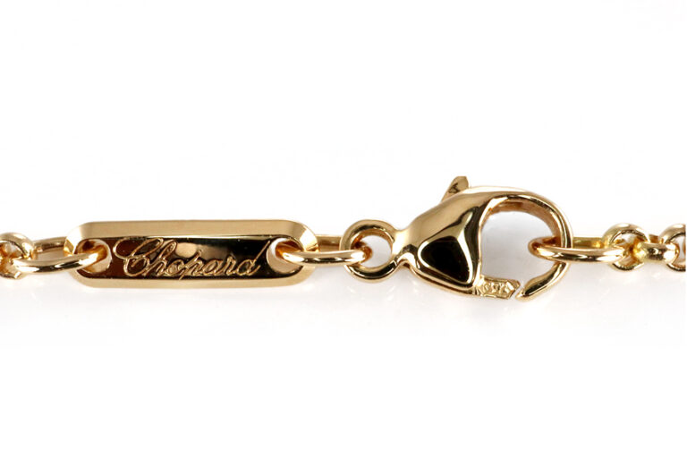 Chopard Anhänger Kette Happy Diamonds *Einer* Brillant 750 Gold [BRORS 20403]