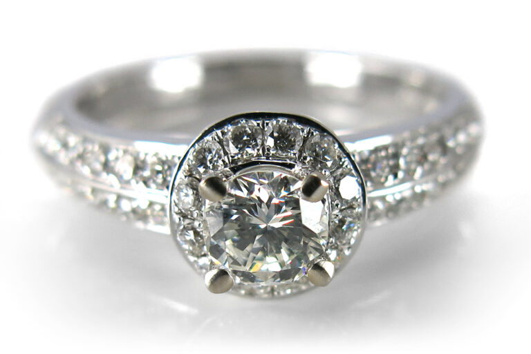 Brillantring 1 Brillant 0,34 ct I/VS + 36 Brillanten 0,47 ct [BRORS 10454]