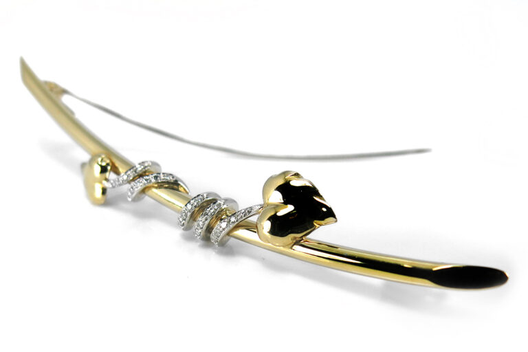 Wempe Brosche Brillanten TW/VS 750 Weißgold Gelbgold [BRORS 11647]