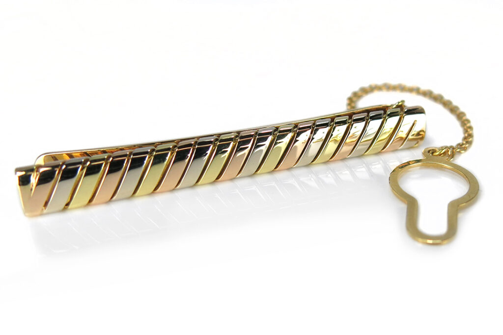 Krawattenklammer Bvlgari Tubogas tie clip 750 Gold [BRORS 12265]