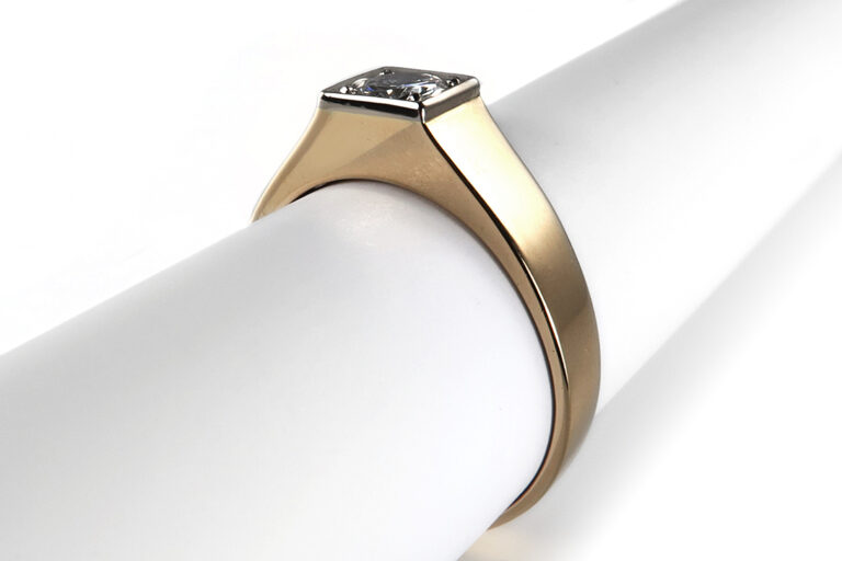 Binder Ring Brillant ca 0,40ct G/VVS 750 Weißgold Gelbgold [BRORS 18781]