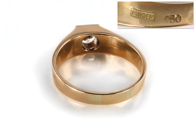 Binder Ring Brillant ca 0,40ct G/VVS 750 Weißgold Gelbgold [BRORS 18781]