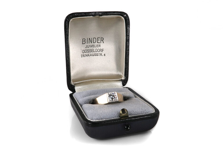 Binder Ring Brillant ca 0,40ct G/VVS 750 Weißgold Gelbgold [BRORS 18781]
