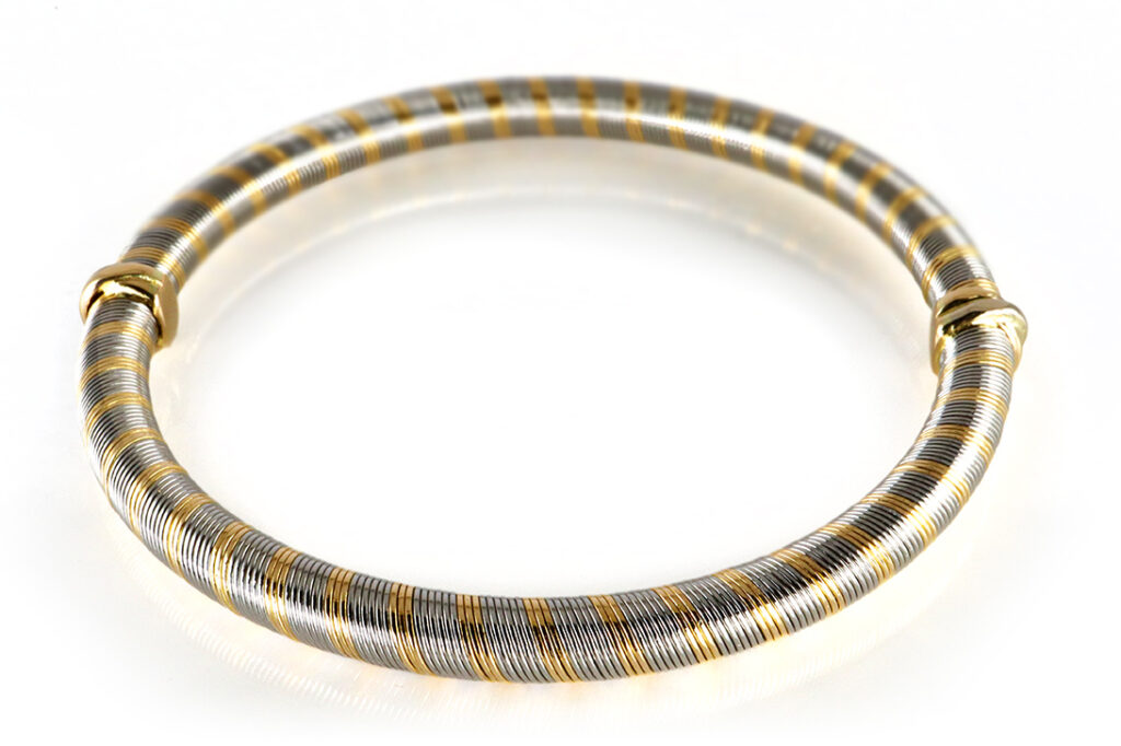 Vintage Cartier Trinity Armreif Tricolor Gelbgold Stahl 1980-1985 [BRORS 19416]