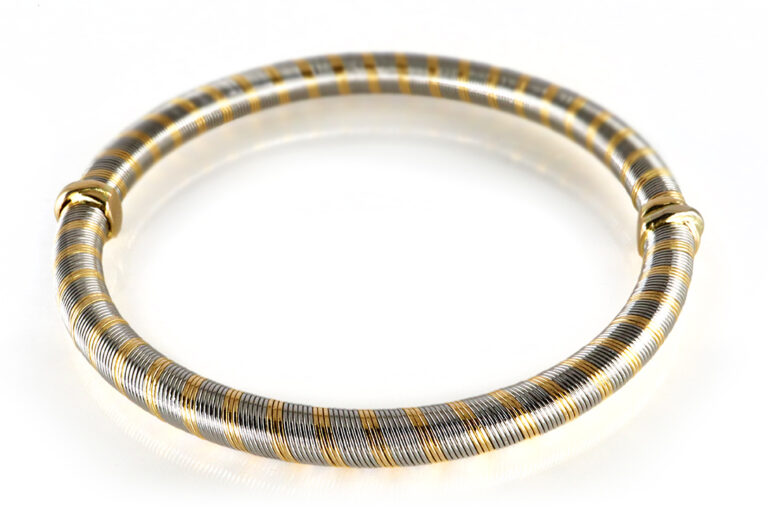 Vintage Cartier Trinity Armreif Tricolor Gelbgold Stahl 1980-1985 [BRORS 19416]