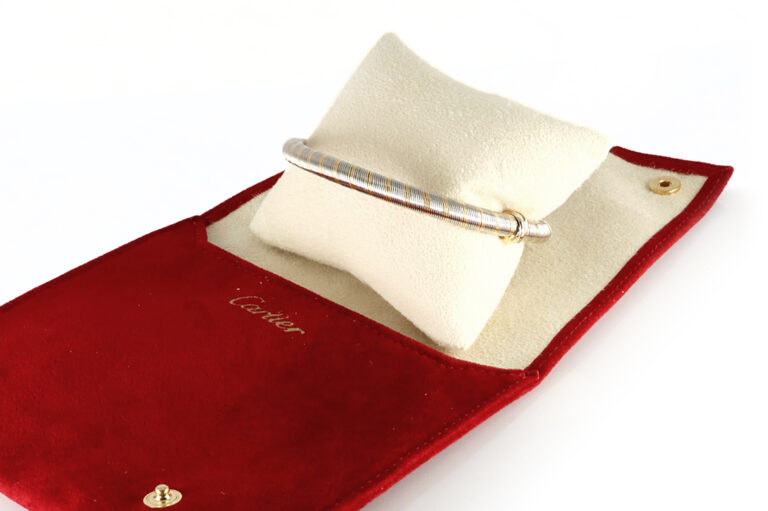 Vintage Cartier Trinity Armreif Tricolor Gelbgold Stahl 1980-1985 [BRORS 19416]