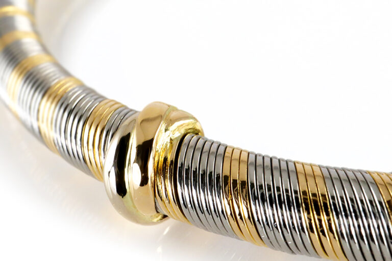 Vintage Cartier Trinity Armreif Tricolor Gelbgold Stahl 1980-1985 [BRORS 19416]