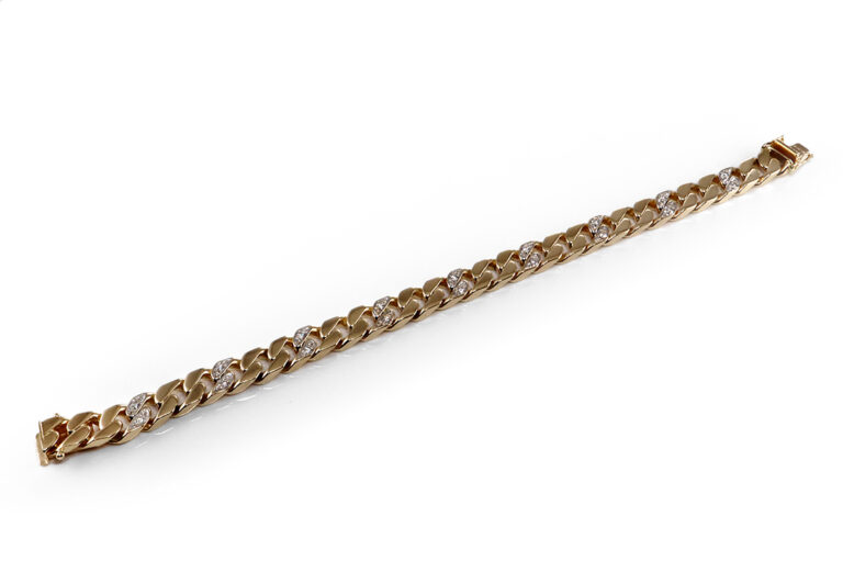 Panzerarmband Armband WEMPE 18 Brillanten ca. 0,5 ct 585 Gold [BRORS 19824]