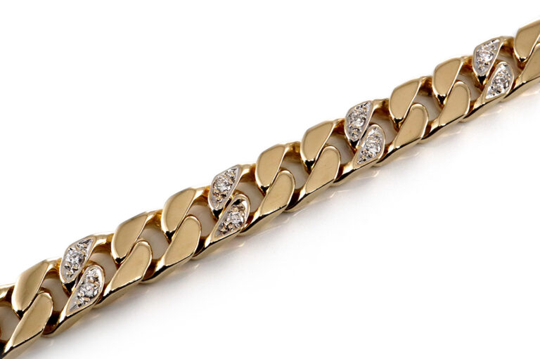 Panzerarmband Armband WEMPE 18 Brillanten ca. 0,5 ct 585 Gold [BRORS 19824]