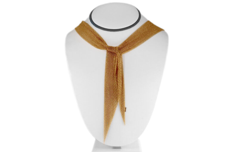 Tiffany&Co. Elsa Peretti Mesh Netzhalskette Schalform Gelbgold [BRORS 20404]