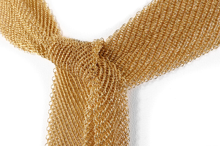 Tiffany&Co. Elsa Peretti Mesh Netzhalskette Schalform Gelbgold [BRORS 20404]