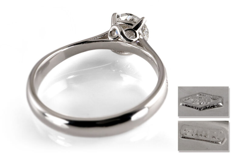 Ring 1 Brillant 1,06 ct. RIVER/VVS2 750 Gold DPL Gutachten [BRORS 20410]