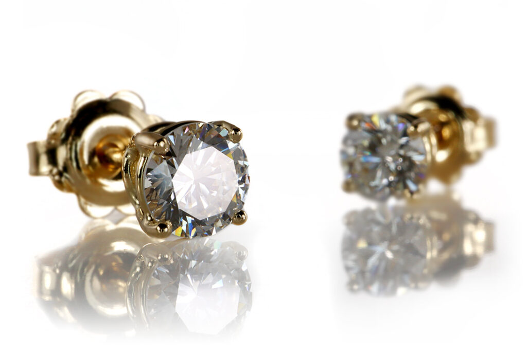Solitär Ohrstecker 2 Brillanten 1,04 ct G-F/SI1-2 750 Gold DPL [BRORS 20418]