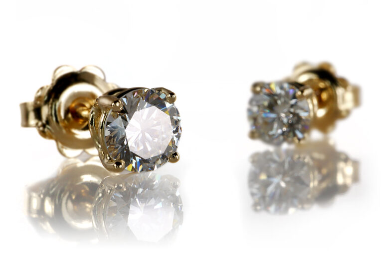 Solitär Ohrstecker 2 Brillanten 1,04 ct G-F/SI1-2 750 Gold DPL [BRORS 20418]