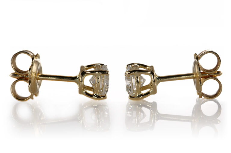 Solitär Ohrstecker 2 Brillanten 1,04 ct G-F/SI1-2 750 Gold DPL [BRORS 20418]