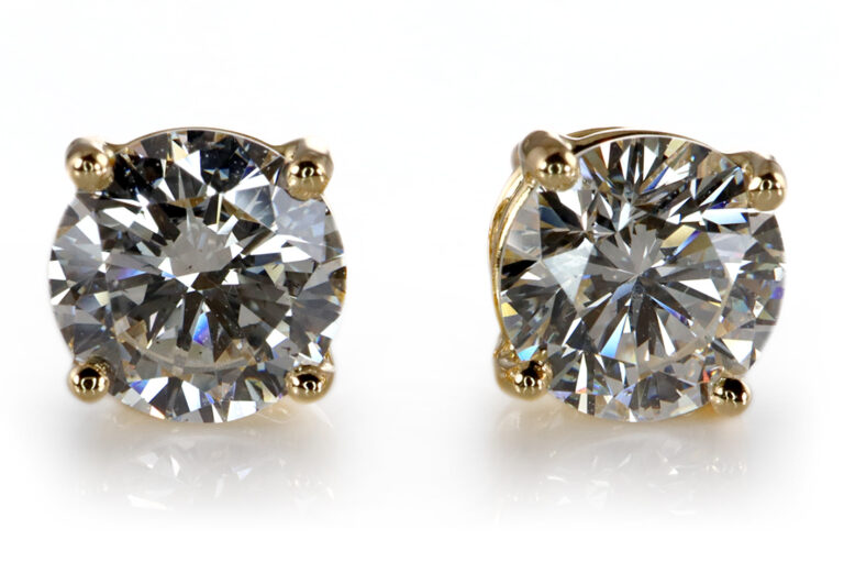 Solitär Ohrstecker 2 Brillanten 1,04 ct G-F/SI1-2 750 Gold DPL [BRORS 20418]