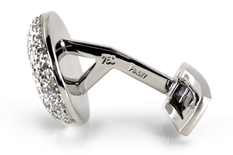 Piaget Manschettenknöpfe Onyx 80 Brillanten ca 1,6 ct 750 Weißgold [BRORS 19474]