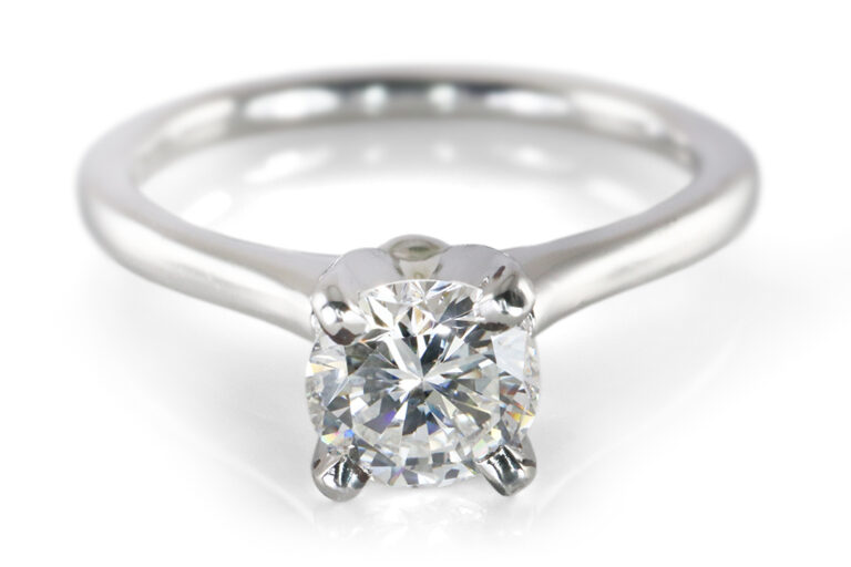 Verlobung Ring 1 Brillant 0,56 ct TW/SI2 Platin Gr 52 [BRORS 19533]