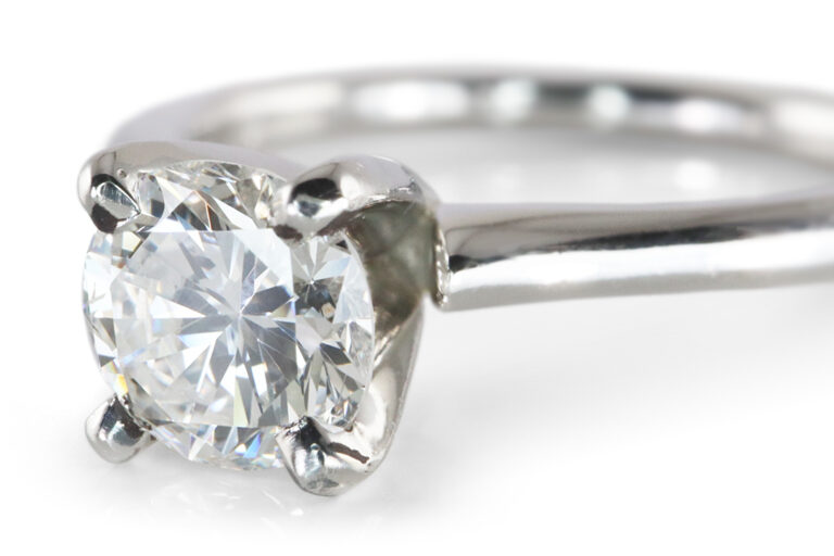 Verlobung Ring 1 Brillant 0,56 ct TW/SI2 Platin Gr 52 [BRORS 19533]